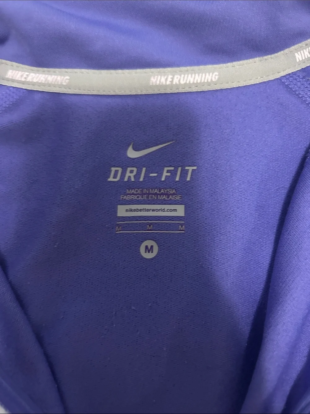 Nike Purple Quarter-Zip Athletic Pullover with White Accents